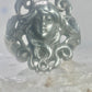 Face ring Art Deco figurative band size 4.75 sterling silver women