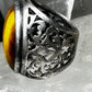 Tiger Eye Ring Size 5 boho floral band Israel sterling silver