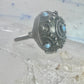 Vintage old Poison ring boho turquoise band size 6 800 silver women