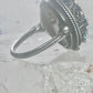 Vintage old Poison ring boho turquoise band size 6 800 silver women