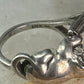 Cat ring reading Fish Book pinky band sterling silver size 4.75 sterling silver