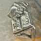 Cat ring reading Fish Book pinky band sterling silver size 4.75 sterling silver