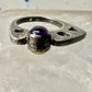 Reversible ring amethyst citrine modern abstract steampunk band size 5.50 sterling silver women girls