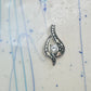 Black Hills Gold pendant CZ Floral leaves sterling silver women girls