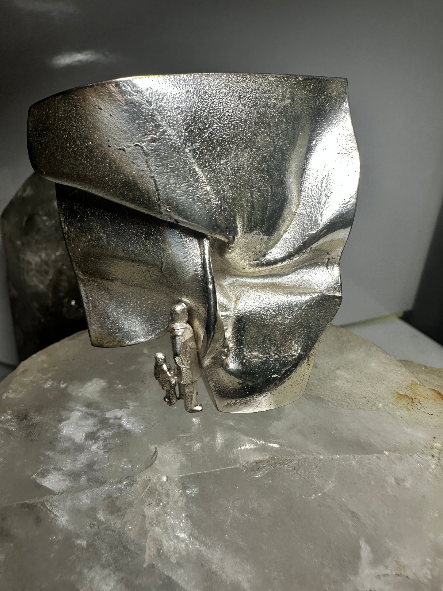 Figurative ring sterling silver modernist Bjorn Weckstrom From Lapponia Studio Finland 1973