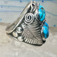 Navajo ring turquoise band leaves size 12 sterling silver women men