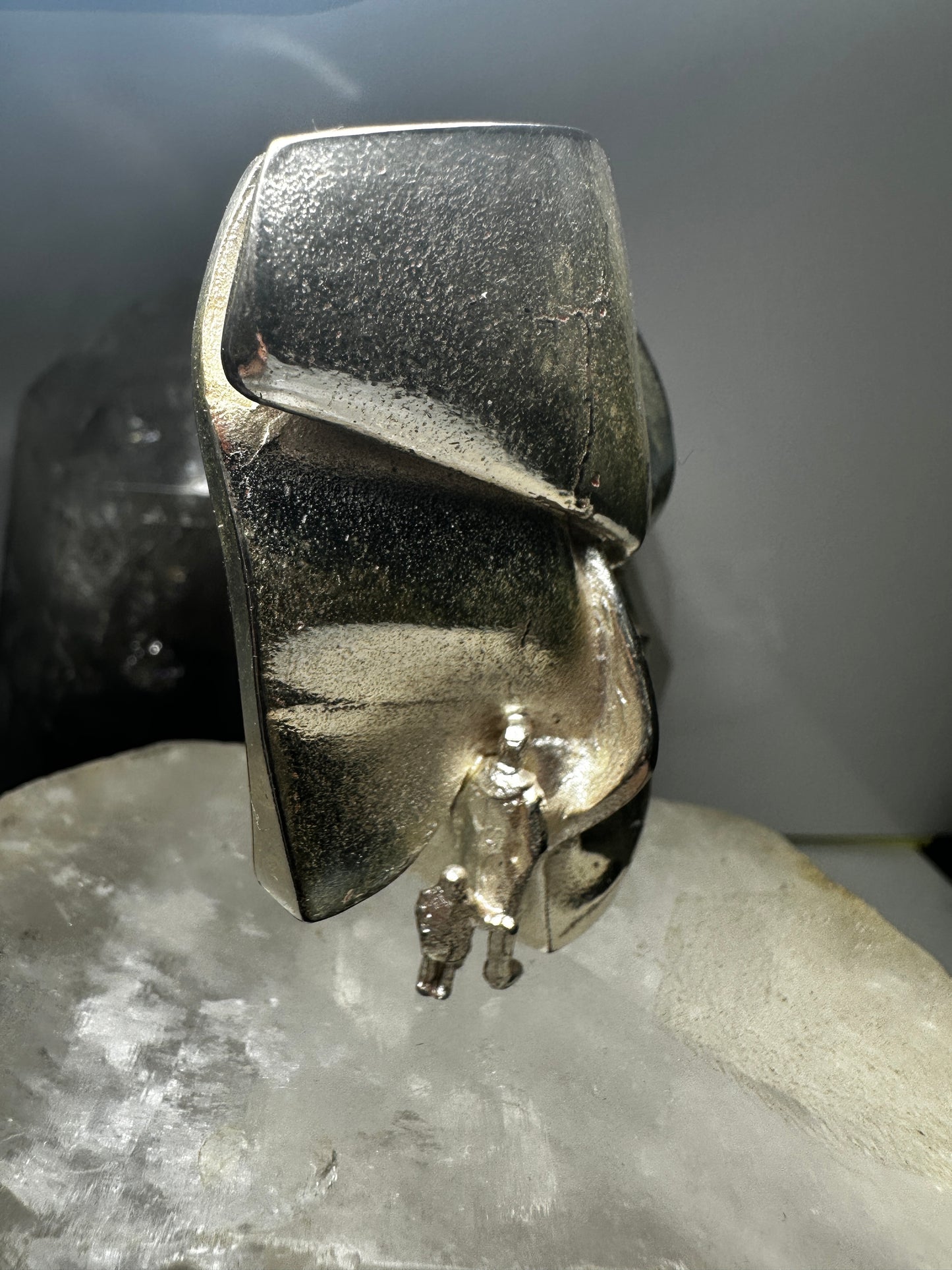 Figurative ring sterling silver modernist Bjorn Weckstrom From Lapponia Studio Finland 1973