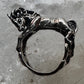 Unicorn ring  horse band size 5.25 sterling silver women  girls