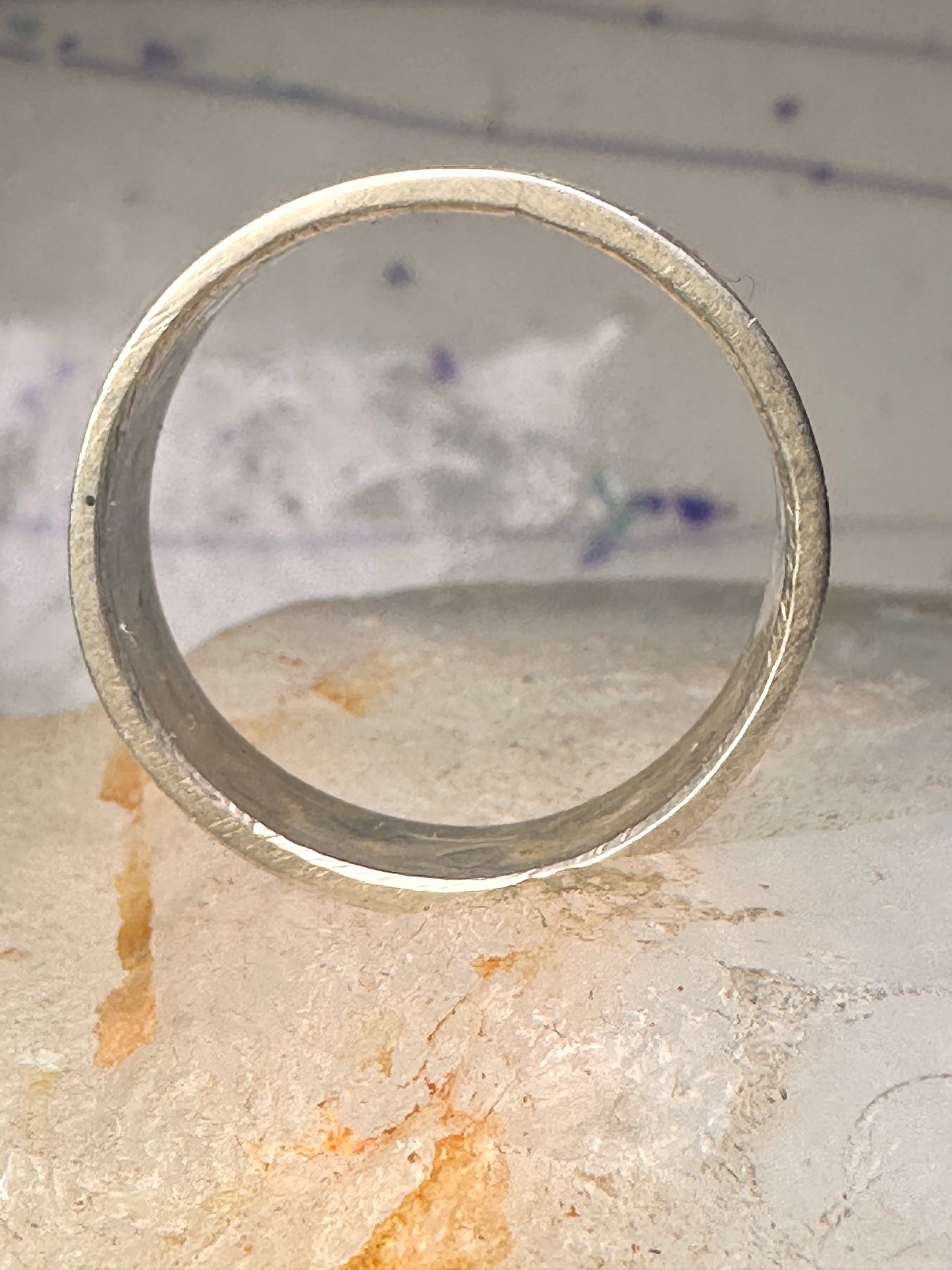 Zuni wedding ring turquoise malachite coral MOP size 12.75 sterling silver men