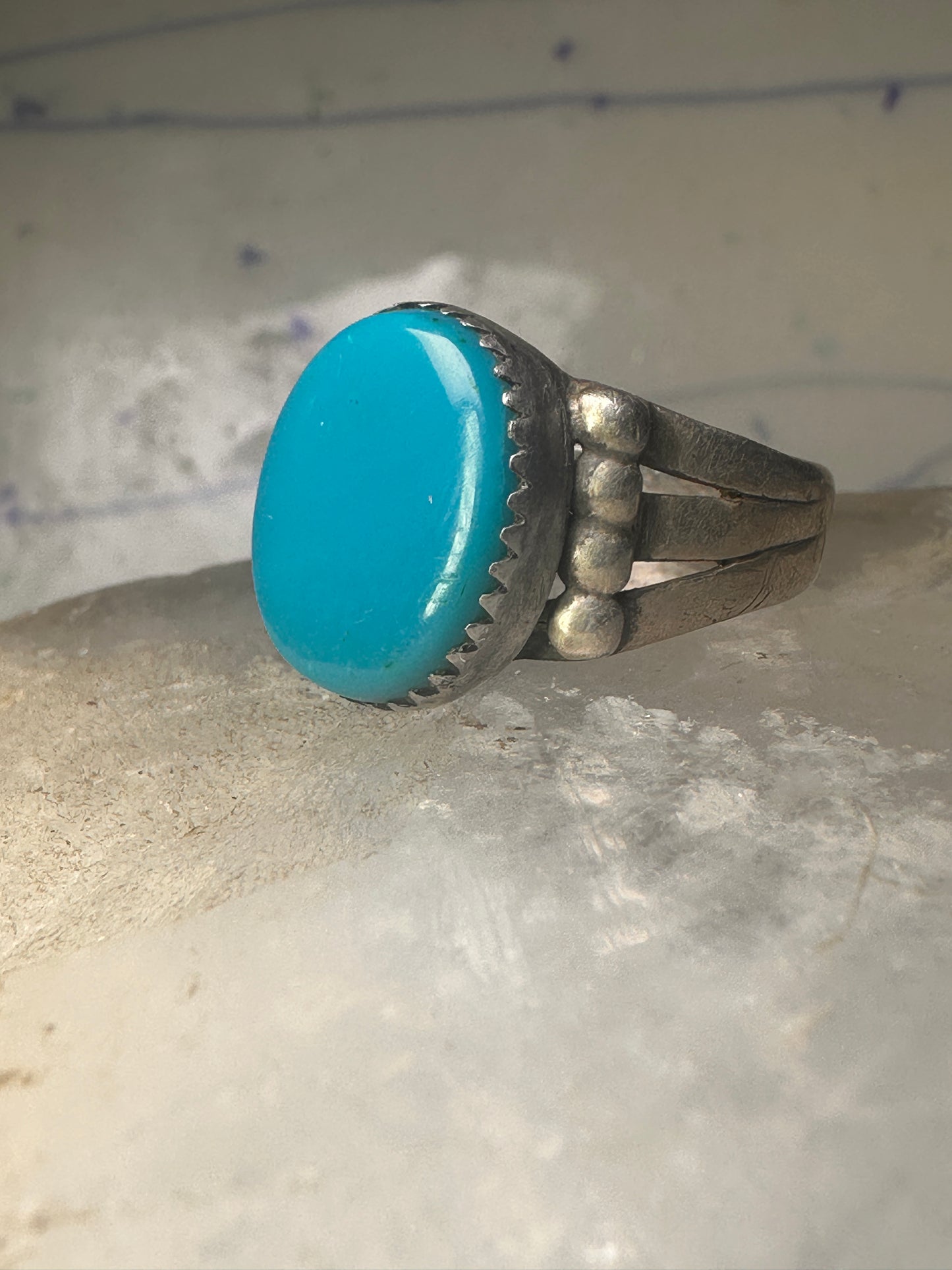 Navajo turquoise ring size 8.25 sterling silver women girls