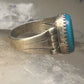 Navajo turquoise ring size 8.25 sterling silver women girls