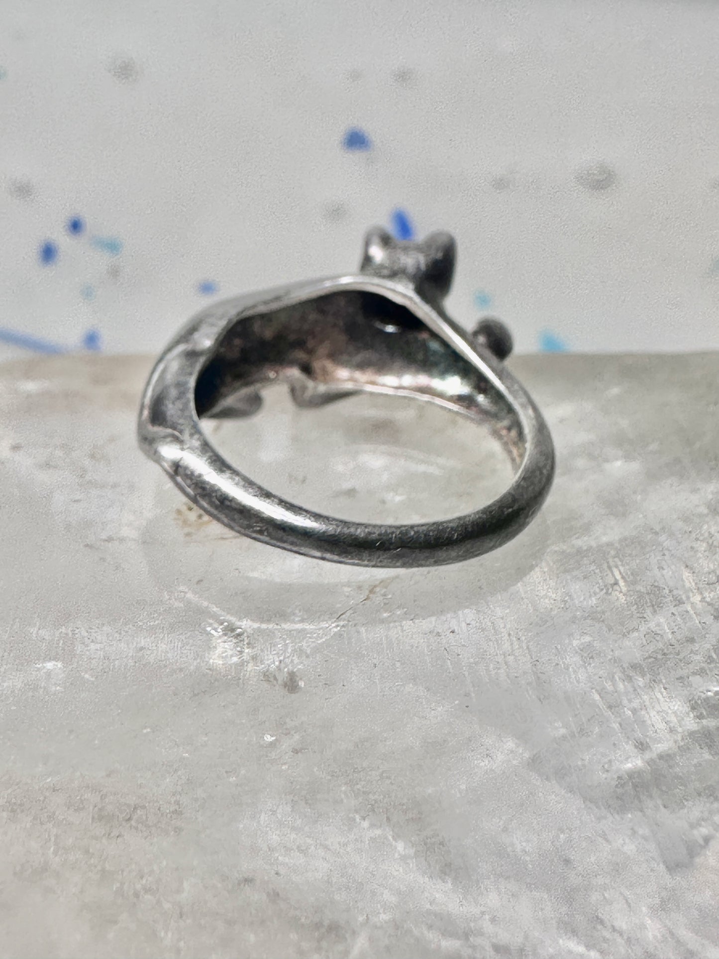 Cat ring kitten band size 5.75 sterling silver women girls