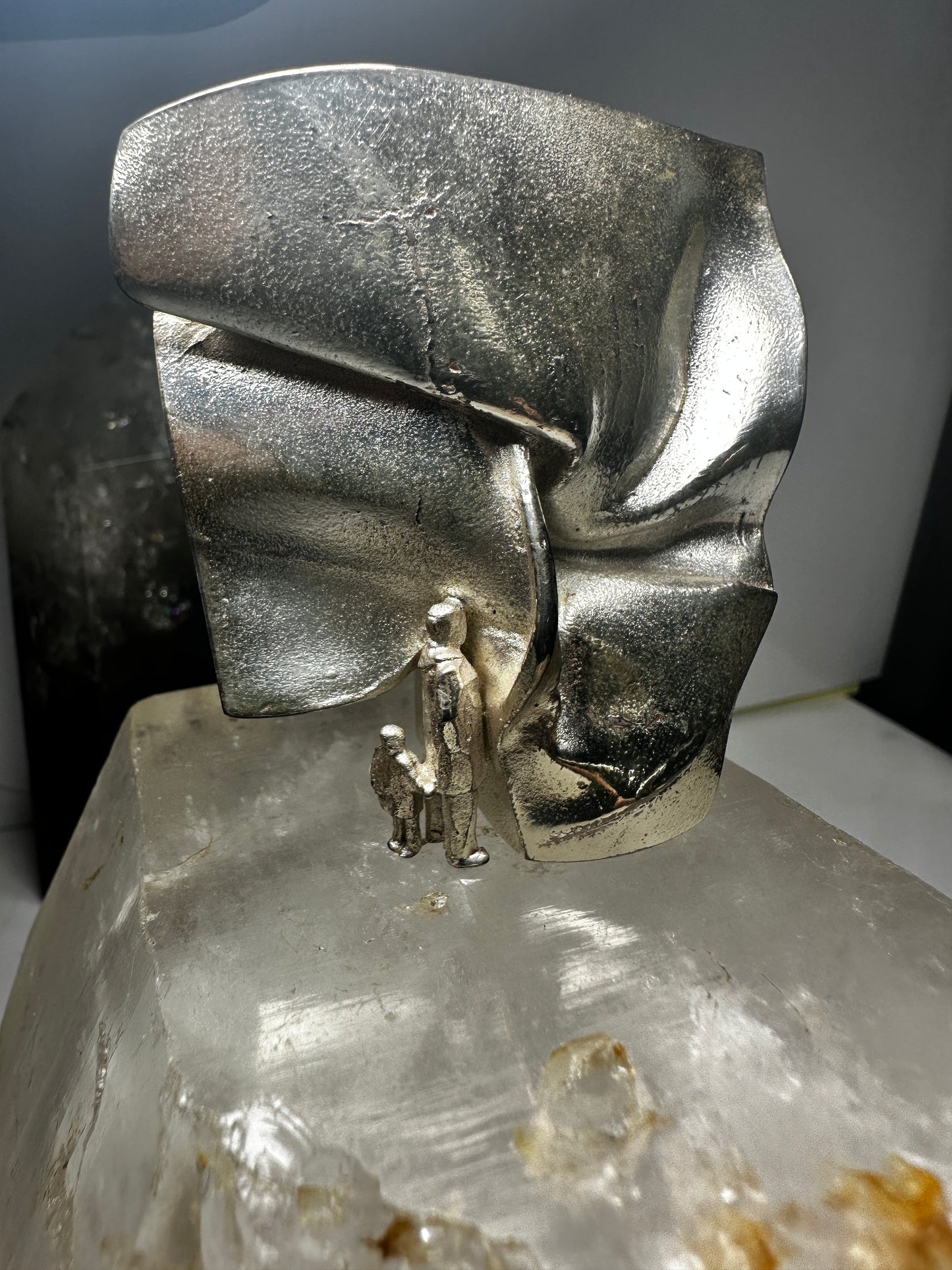 Figurative ring sterling silver modernist Bjorn Weckstrom From Lapponia Studio Finland 1973