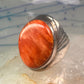 Navajo ring Spiny Oyster heavy band size 9.75 sterling silver IHMS