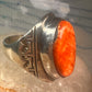 Navajo ring Spiny Oyster heavy band size 9.75 sterling silver IHMS