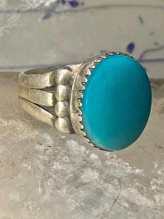 Navajo turquoise ring size 8.25 sterling silver women girls