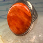 Navajo ring Spiny Oyster heavy band size 9.75 sterling silver IHMS