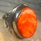 Navajo ring Spiny Oyster heavy band size 9.75 sterling silver IHMS