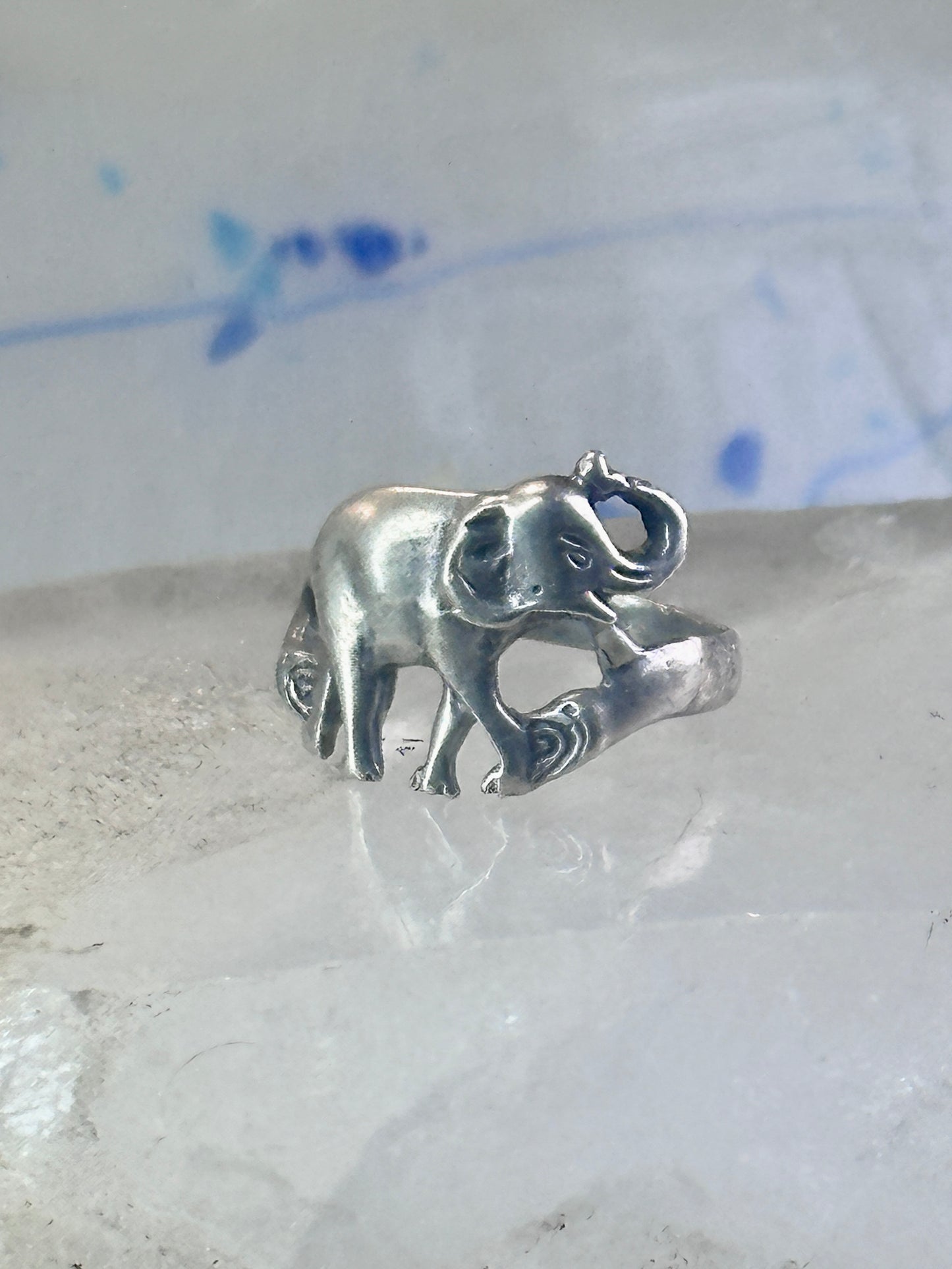 Elephant ring elephant pinky band size 5.75 sterling silver women girls