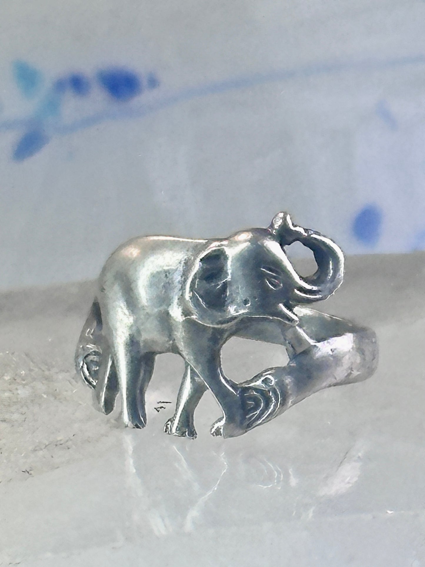 Elephant ring elephant pinky band size 5.75 sterling silver women girls