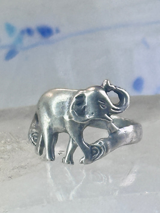Elephant ring elephant pinky band size 5.75 sterling silver women girls