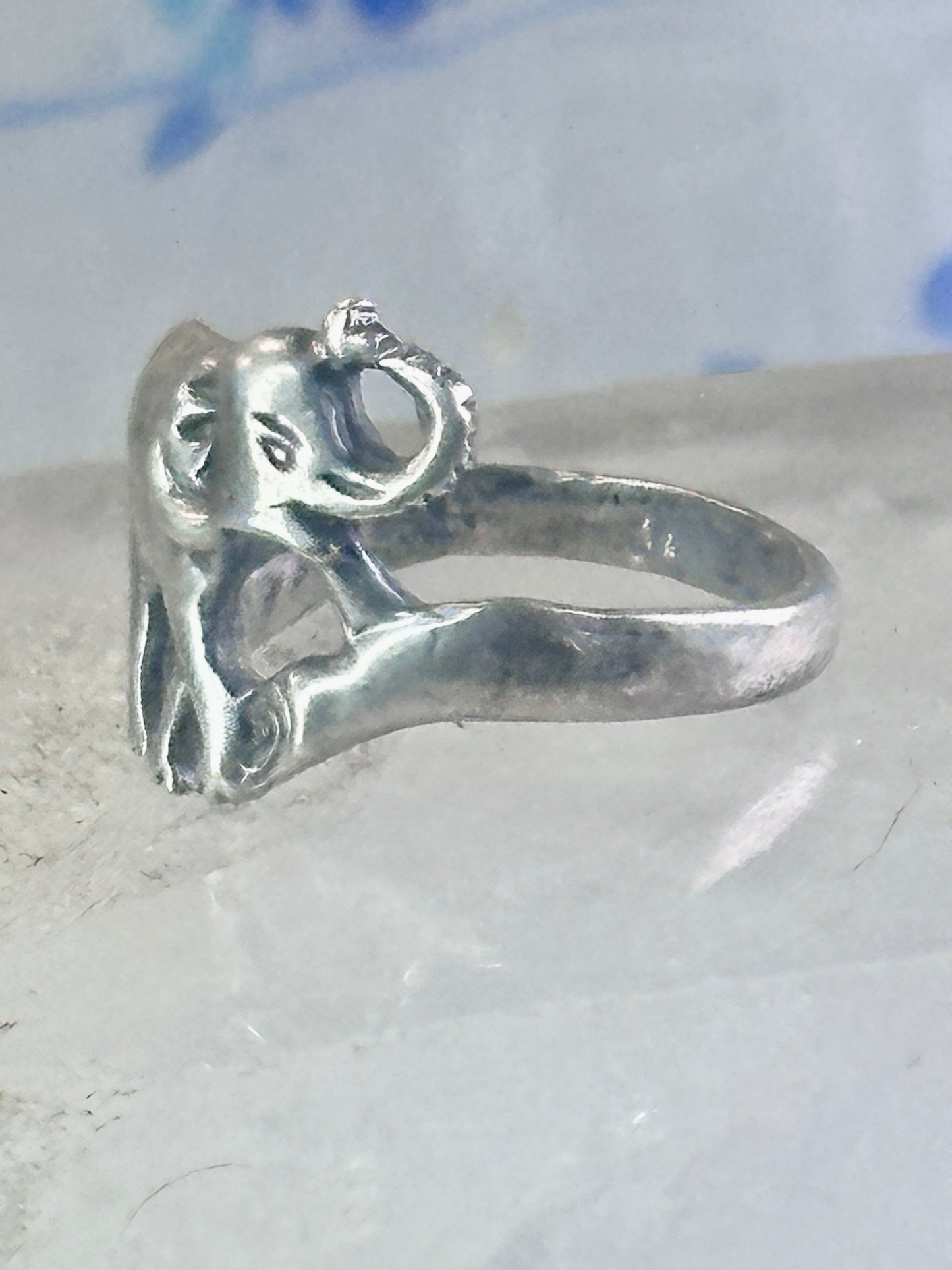 Elephant ring elephant pinky band size 5.75 sterling silver women girls