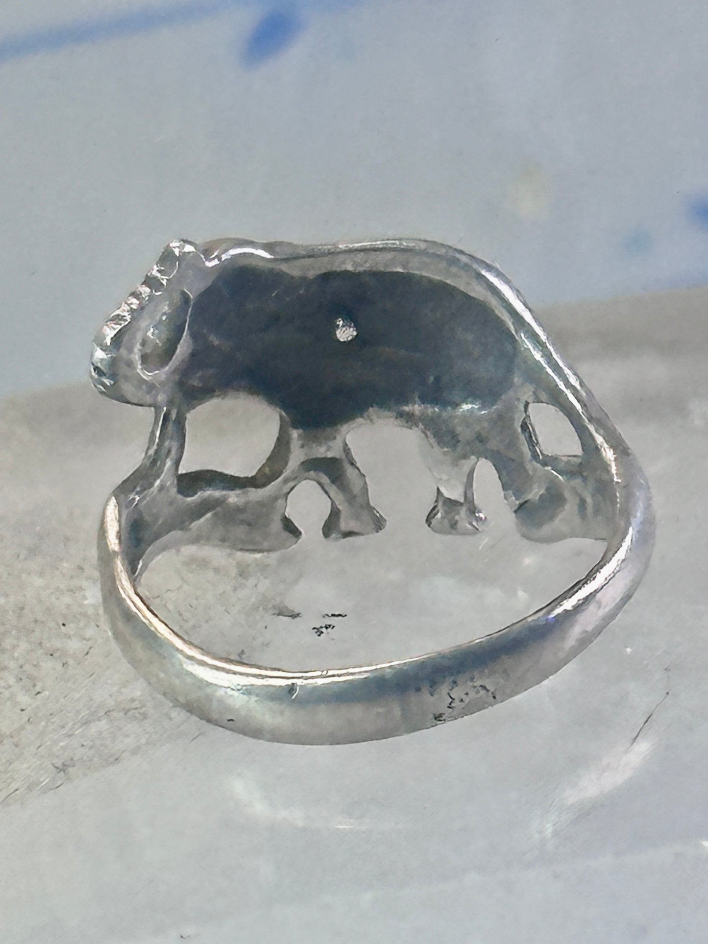 Elephant ring elephant pinky band size 5.75 sterling silver women girls