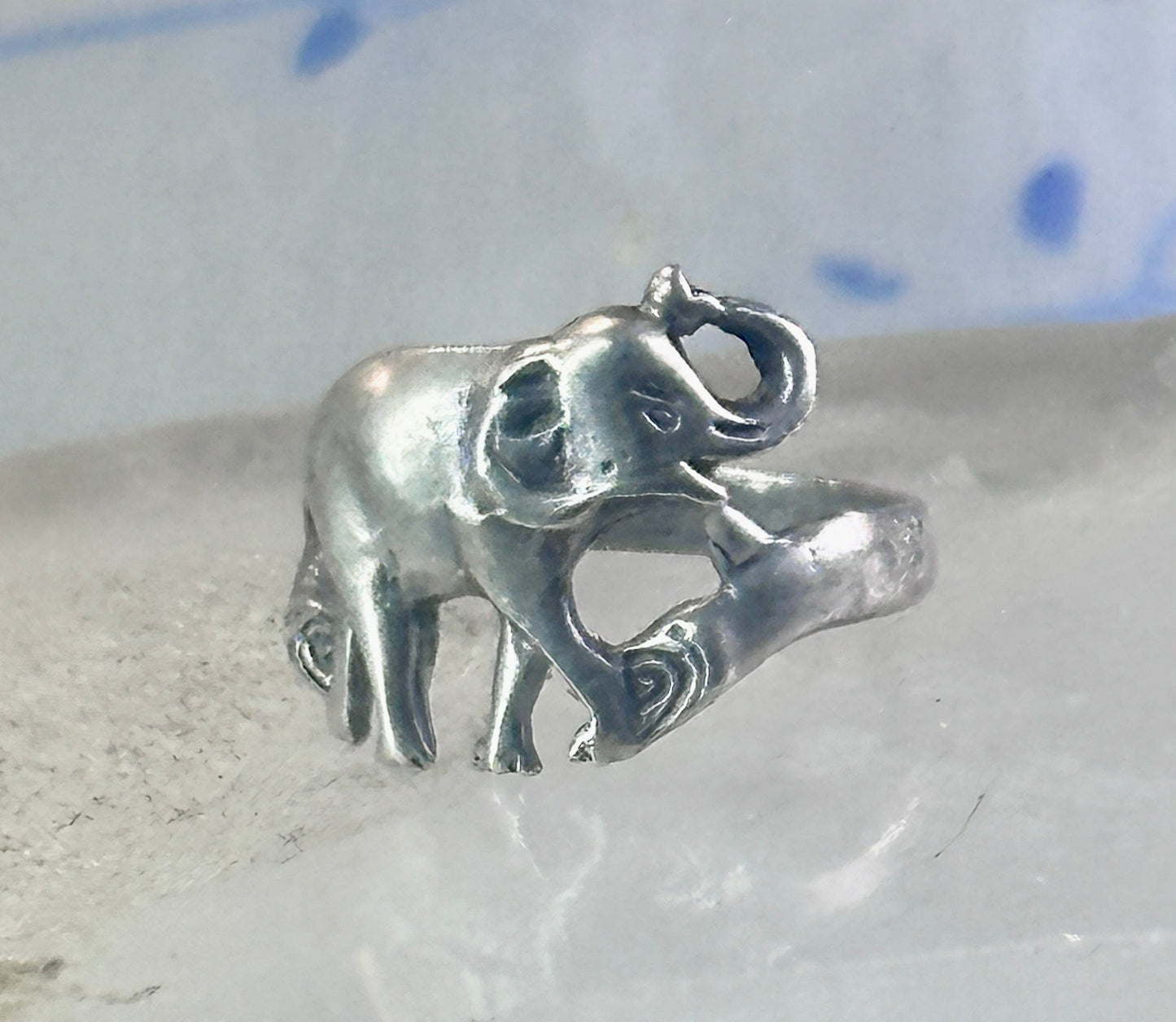 Elephant ring elephant pinky band size 5.75 sterling silver women girls