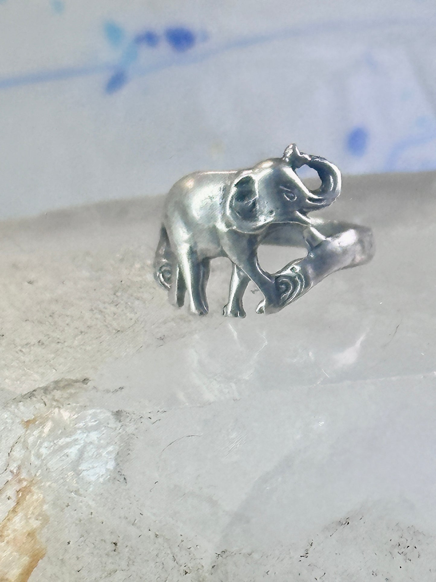 Elephant ring elephant pinky band size 5.75 sterling silver women girls