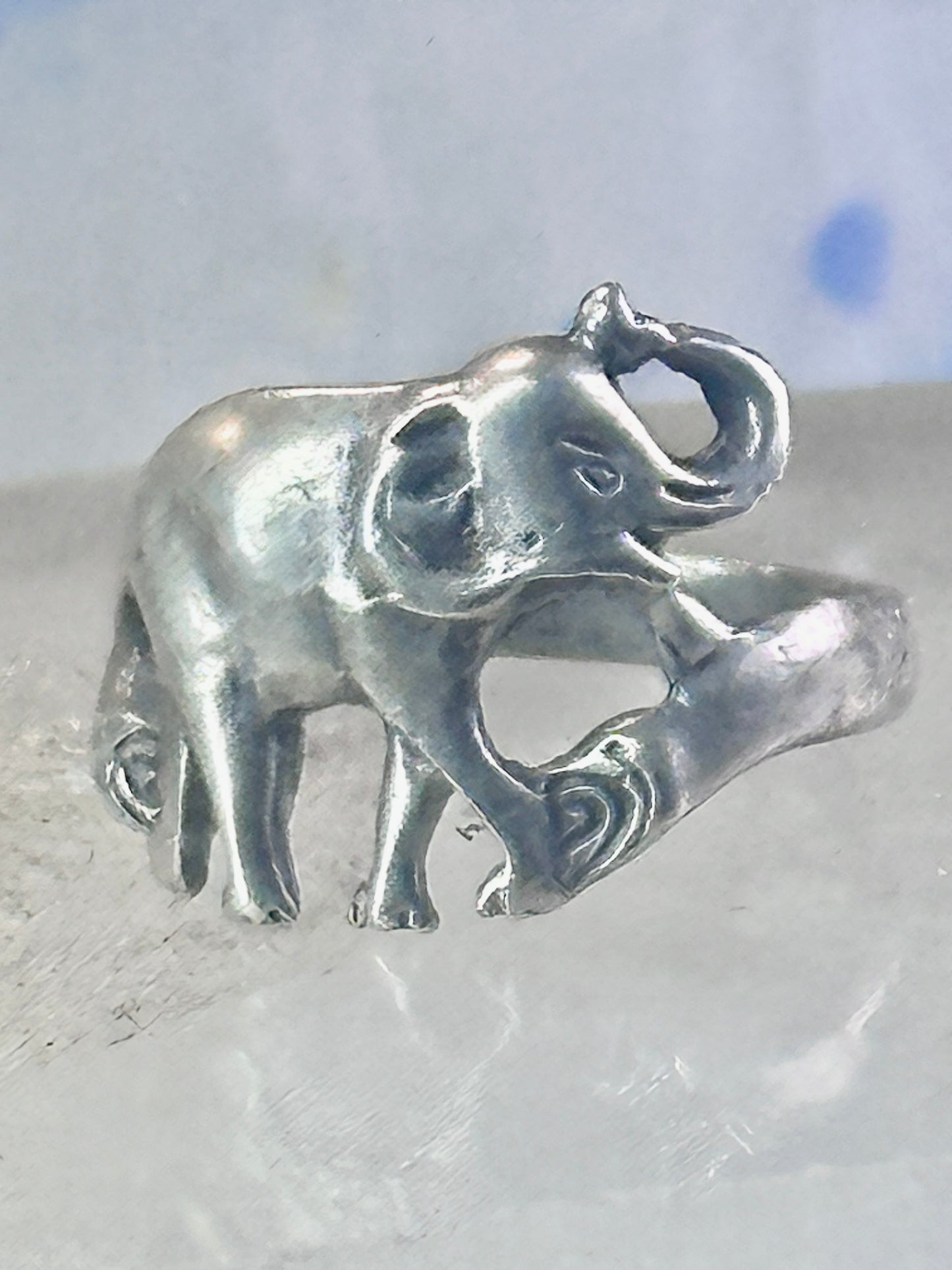 Elephant ring elephant pinky band size 5.75 sterling silver women girls