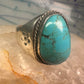 Navajo ring Turquoise heavy band size 9.75 sterling silver