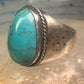Navajo ring Turquoise heavy band size 9.75 sterling silver