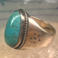 Navajo ring Turquoise heavy band size 9.75 sterling silver