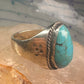 Navajo ring Turquoise heavy band size 9.75 sterling silver