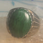 Navajo ring Malachite heavy band size 9.75 sterling silver