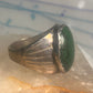 Navajo ring Malachite heavy band size 9.75 sterling silver