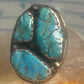 Navajo ring Turquoise heavy band size 9.5 sterling silver
