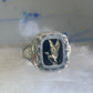 Black Hills Gold ring onyx size 10.75 duck goose Sterling silver 12K