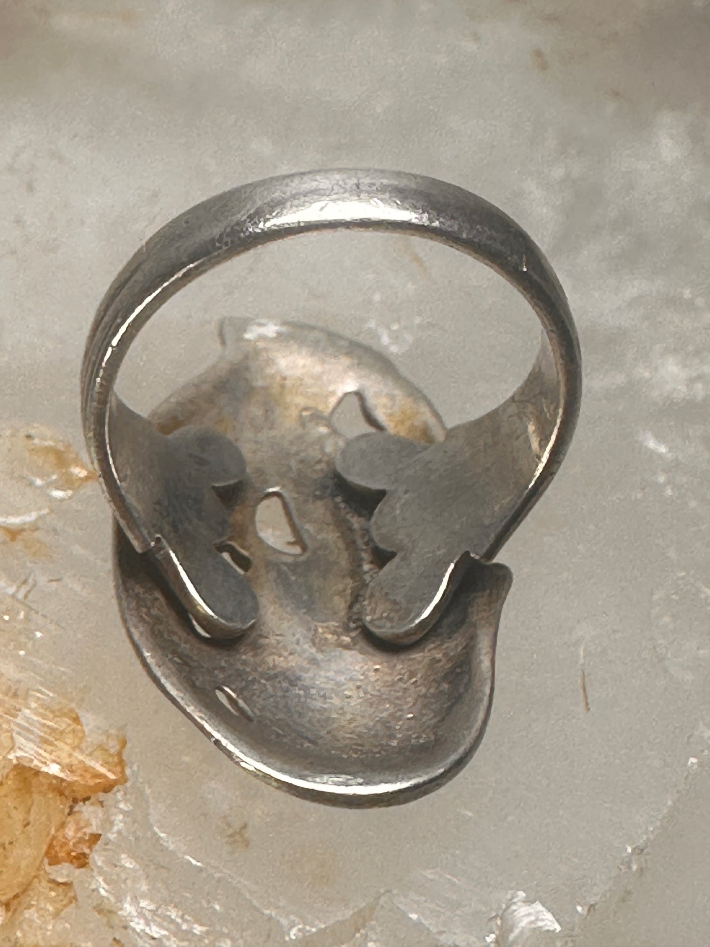 Bird ring size 6.75 floral sterling silver women girls