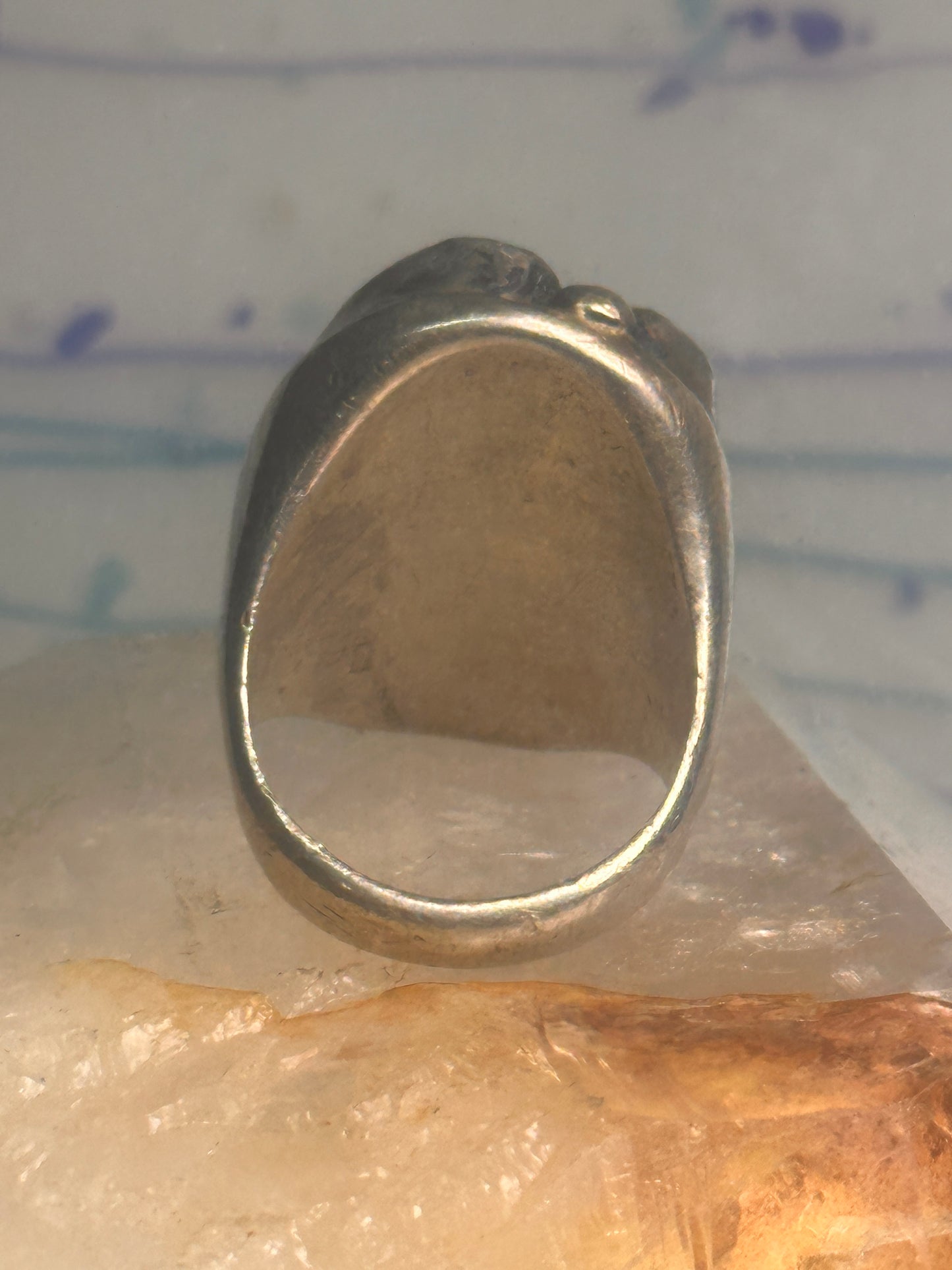 Navajo ring Turquoise heavy band size 9.5 sterling silver