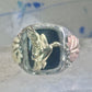 Black Hills Gold ring onyx band size 10 duck goose Sterling silver women men RGC