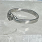 Black Hills Gold ring Heart Valentine leaves floral band size 7.75 sterling silver women girls