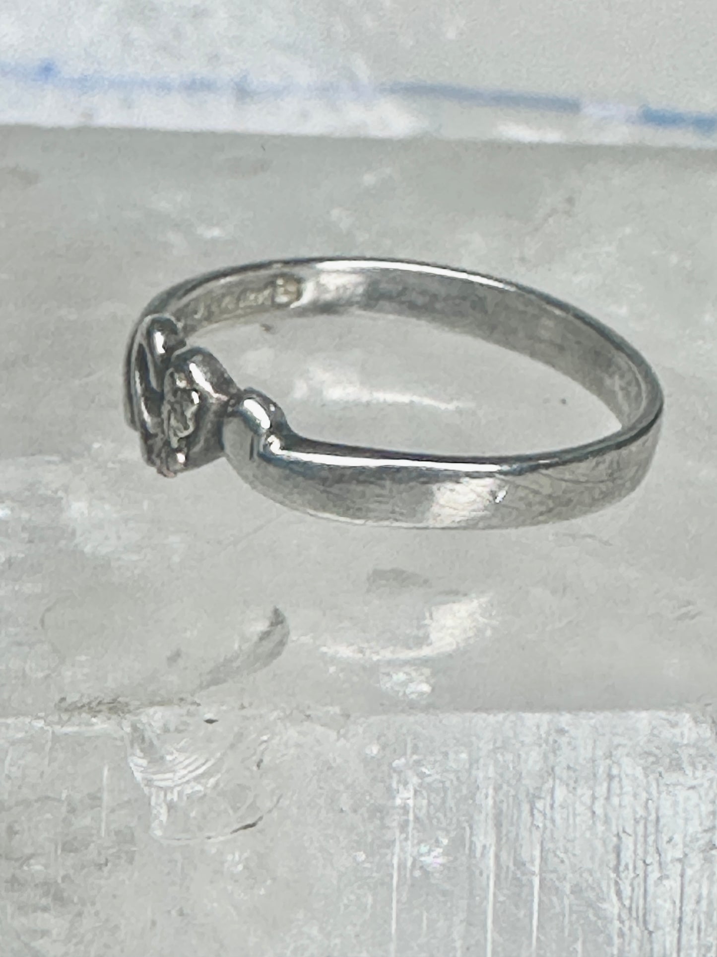 Black Hills Gold ring Heart Valentine leaves floral band size 7.75 sterling silver women girls