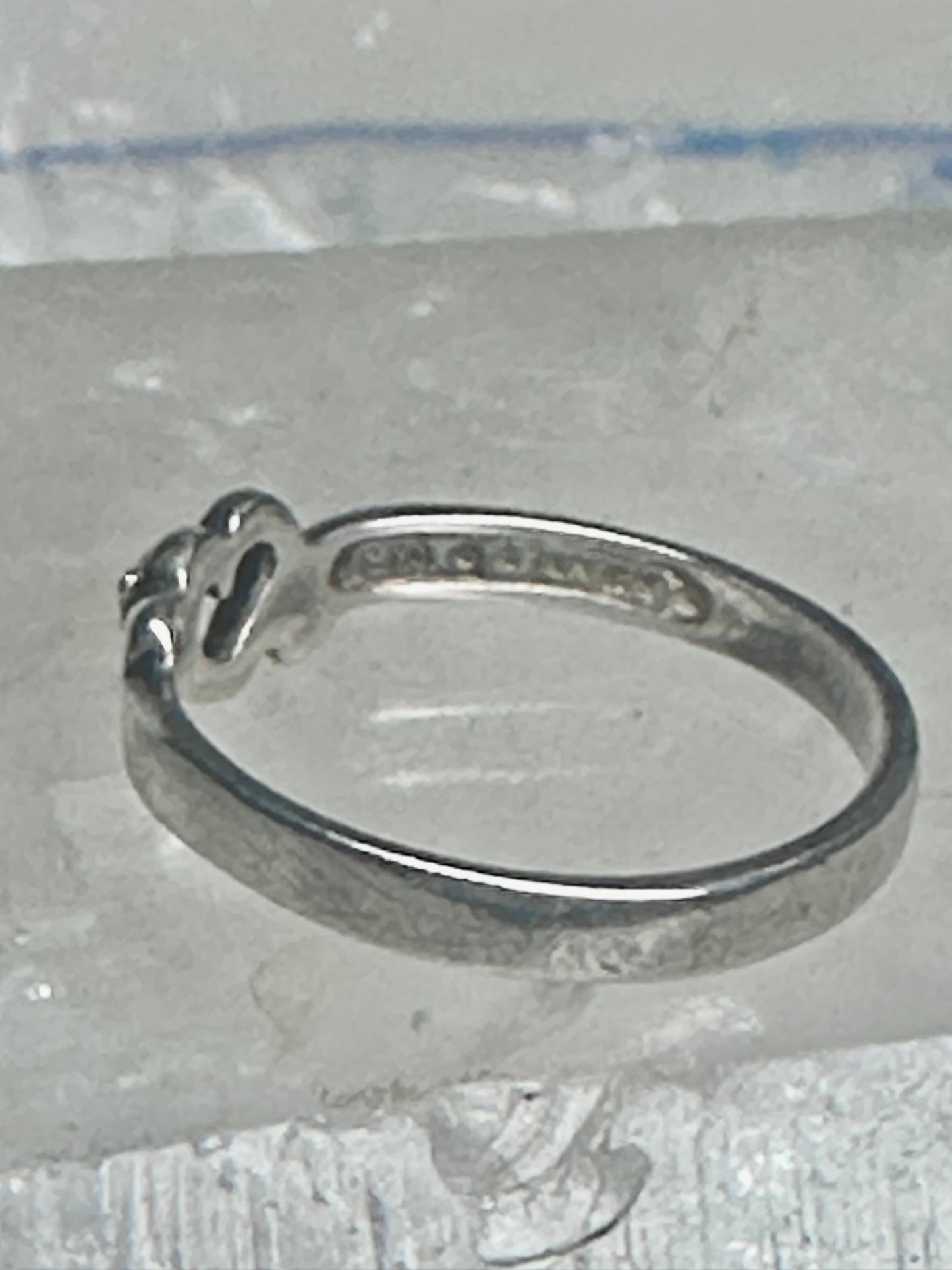 Black Hills Gold ring Heart Valentine leaves floral band size 7.75 sterling silver women girls