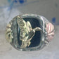 Black Hills Gold ring onyx band size 10 duck goose Sterling silver women men RGC