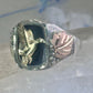 Black Hills Gold ring onyx band size 10 duck goose Sterling silver women men RGC