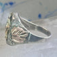 Black Hills Gold ring onyx band size 10 duck goose Sterling silver women men RGC