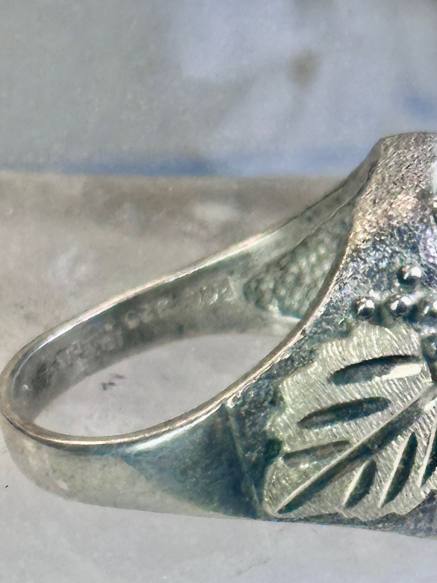 Black Hills Gold ring onyx band size 10 duck goose Sterling silver women men RGC