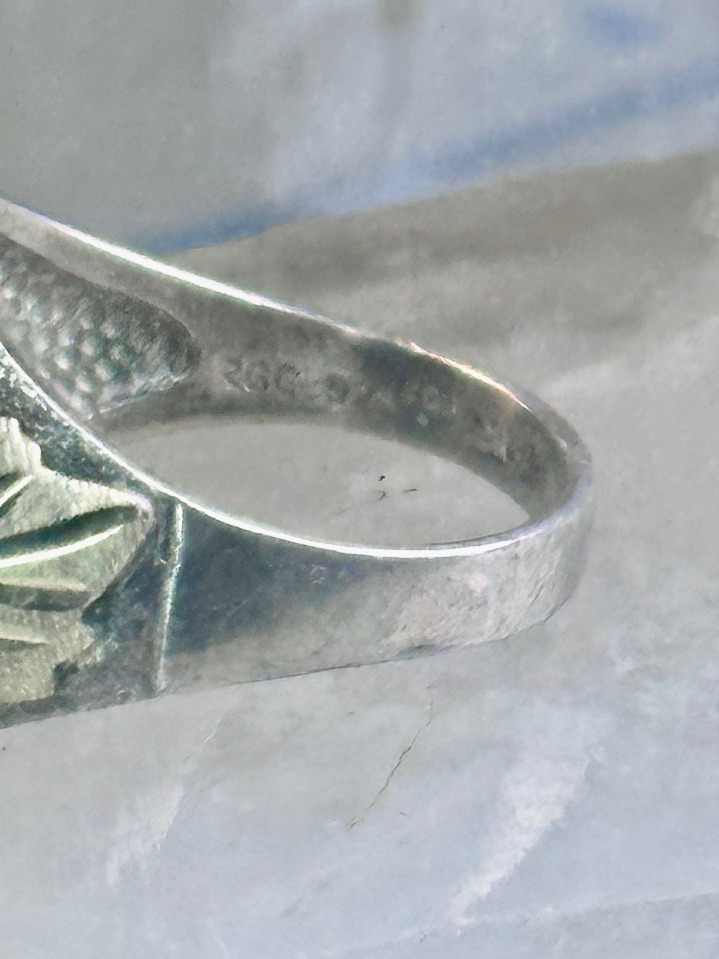 Black Hills Gold ring onyx band size 10 duck goose Sterling silver women men RGC