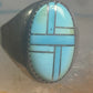 Zuni ring Turquoise band size 10.25 sterling silver